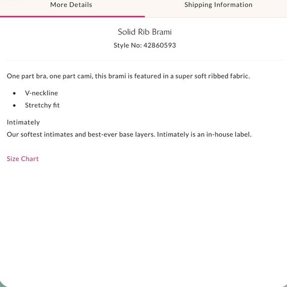 NWOT Free People XS/S Intimately Ribbed Brami in Pink Wash New Bra Cami - Picture 5 of 5